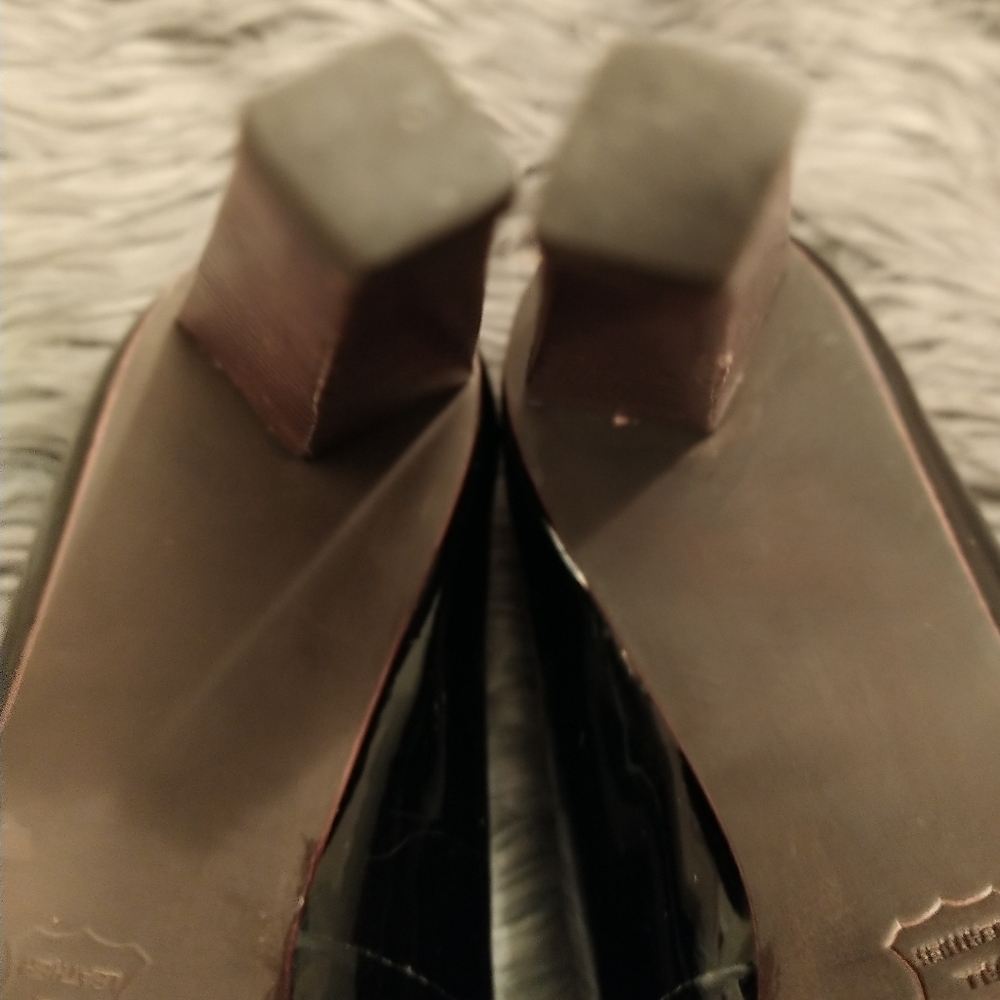 GENUINE LEATHER PLATFORM HEELS - Picture 7 of 8